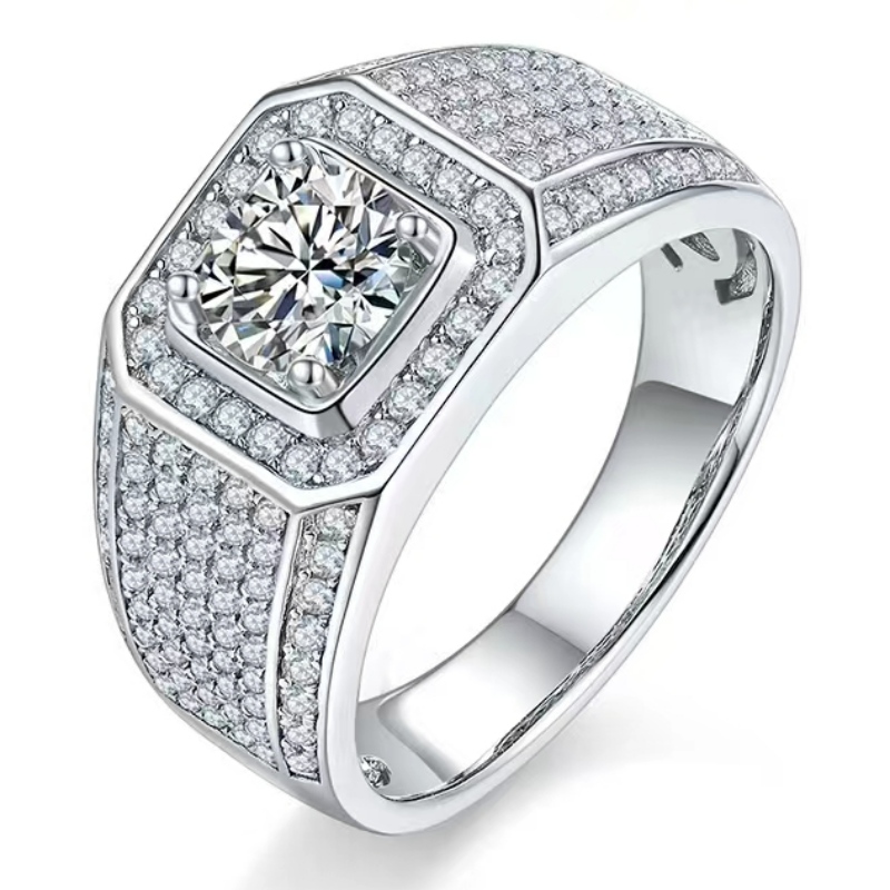 Engagement S925/18k/14k/10k avec Moissanite/Real Diamond pour l\'homme