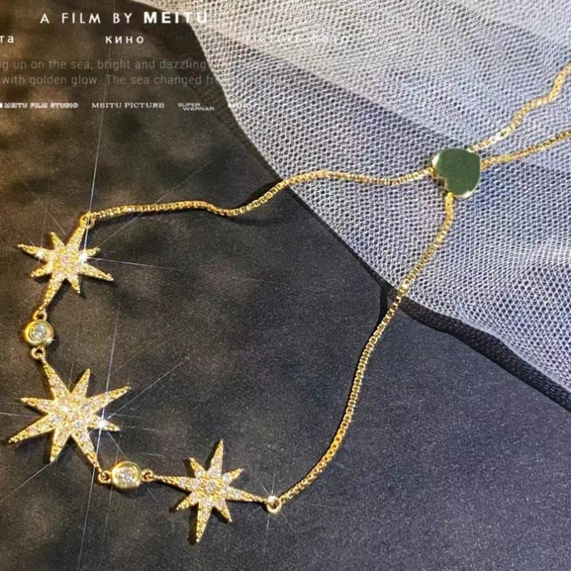 Bijoux tuochen modenouveau design 18K/14k/10k Gold Diamond Star Collection Bracelet